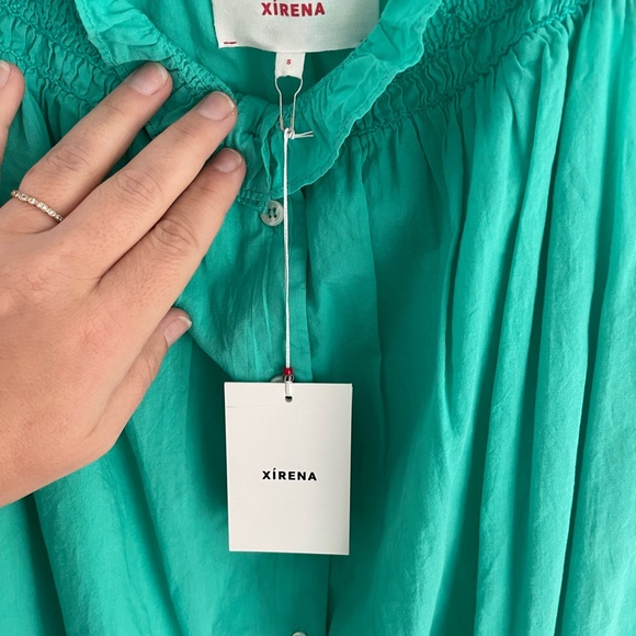 Xirena TIGGY Smocked Neck Dress in Spearmint - Picture 3 of 3